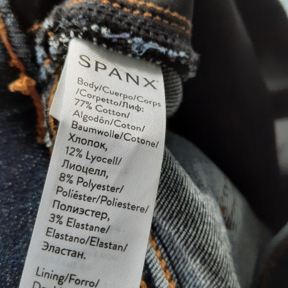 Spanx Jeans‎ Womens XL Pull On High Rise Skinny Ankle Distressed Raw Hem - Picture 10 of 14